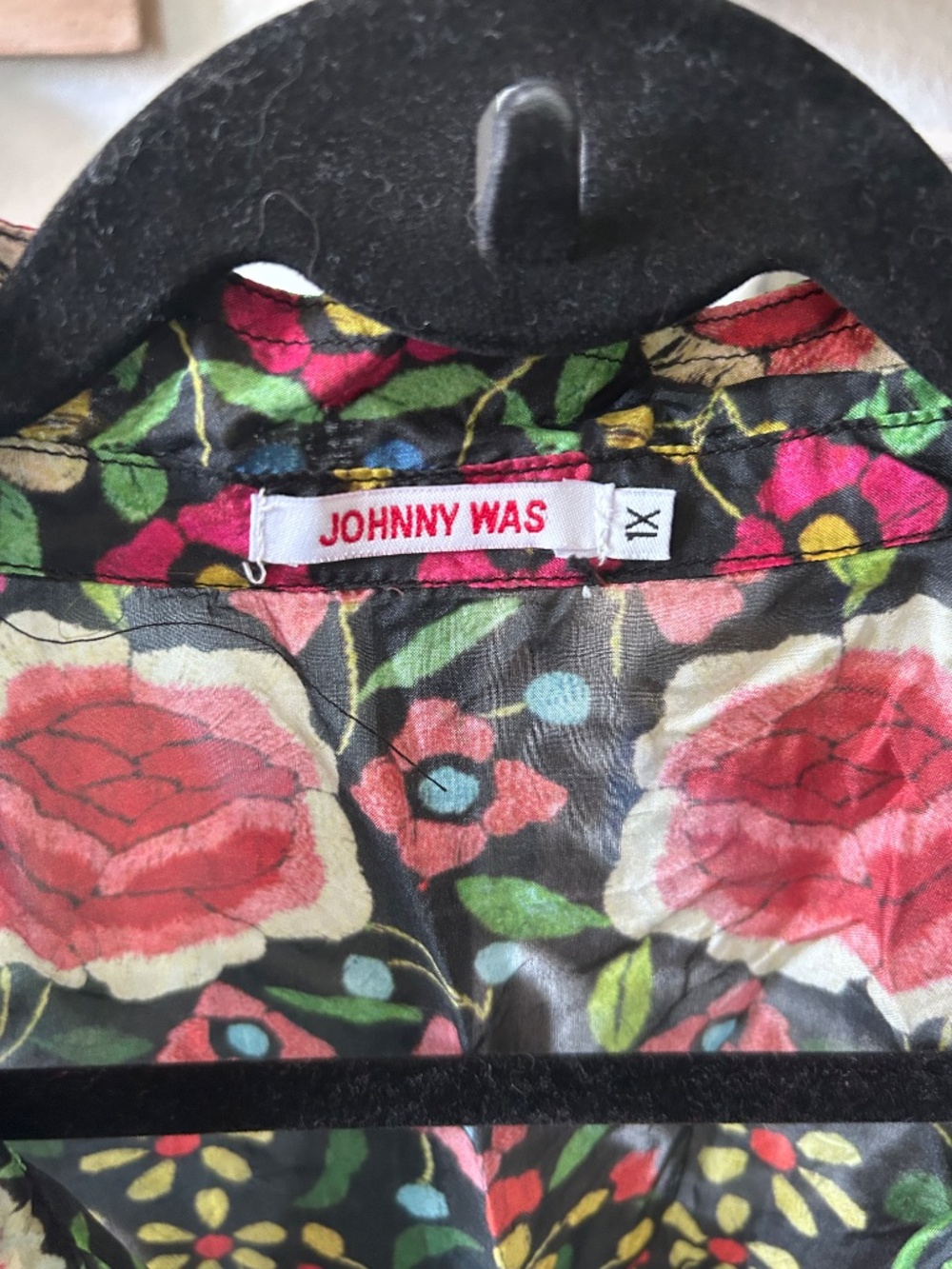 Johnny Was Womens Blouse Silk 1X - Picture 2 of 2